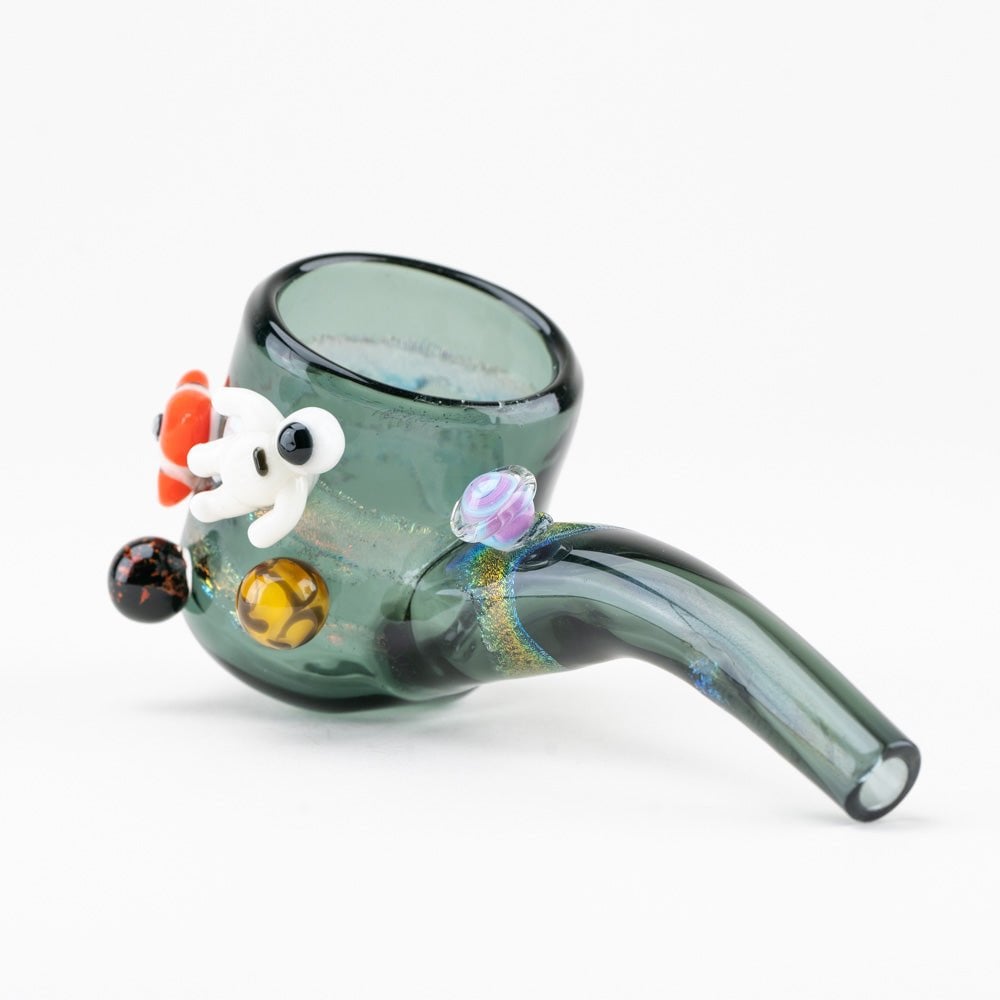 puff puff glass and tobacco 4" Sherlock Hand Pipe -