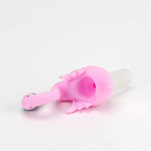 Empire Glassworks Frosted Pink Flamingo Bowl Piece - Image 2