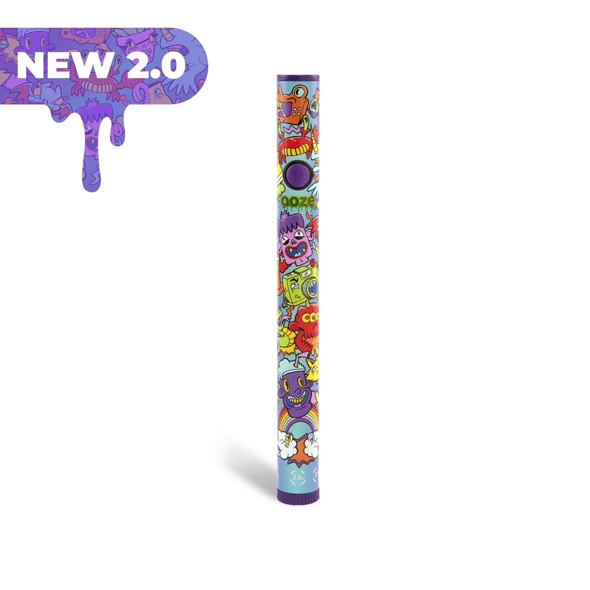 Ooze Twist Slim Pen 2.0 in Panther Black, showcasing its sleek matte finish and professional packaging, designed for discreet and stylish vaping. - Hype Engine