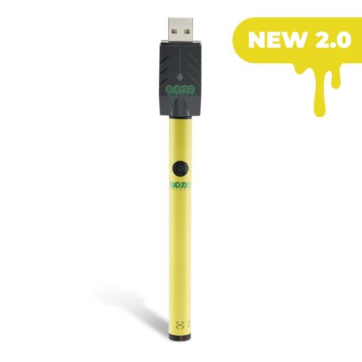 Ooze Twist Slim Pen 2.0 in Panther Black, showcasing its sleek matte finish and professional packaging, designed for discreet and stylish vaping.