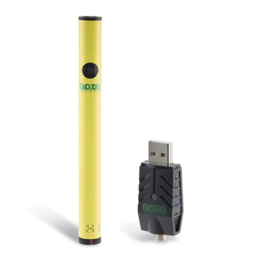 Ooze Twist Slim Pen 2.0 in Panther Black, showcasing its sleek matte finish and professional packaging, designed for discreet and stylish vaping.