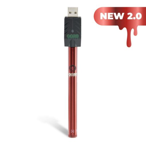 Ooze Twist Slim Pen 2.0 in Panther Black, showcasing its sleek matte finish and professional packaging, designed for discreet and stylish vaping.