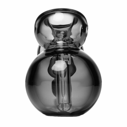 Human Grade Hammer Bubbler made of durable borosilicate glass, featuring a hammer shape and straight perc design, measuring 5.2" x 2.6" x 1.7".