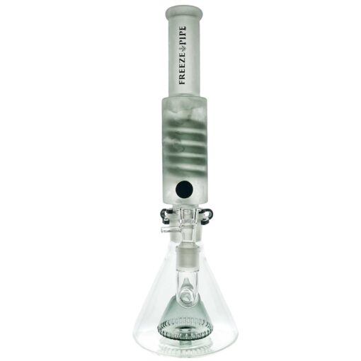 Freeze Pipe Bong XL showcasing the large glycerin coil and stylish beaker base, designed for optimal cooling and smooth smoking experience.