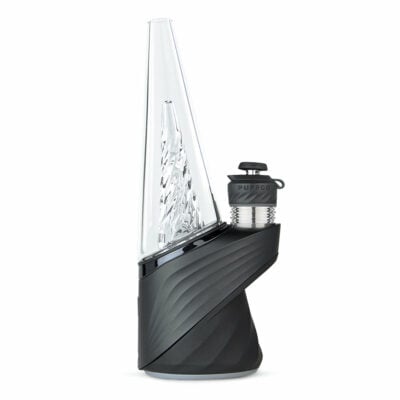 Puffco New Peak Pro showcasing its sleek design, 3D XL Chamber, and Joystick Cap, emphasizing its premium build and advanced features. - Plasma