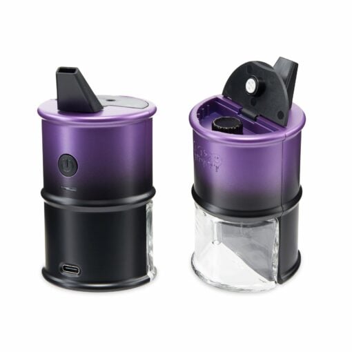 Ooze Electro Barrel E-Rig showcasing its sleek design, removable water bubbler chamber, and Onyx atomizer, perfect for flavorful dabbing.