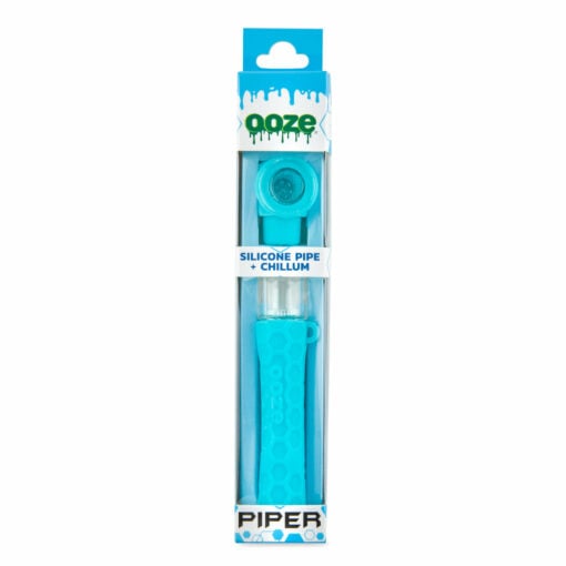 Ooze Piper 2-in-1 Silicone & Glass Hand Pipe and Chillum in assorted vibrant colors, showcasing its sleek design and functional versatility, perfect for cannabis enthusiasts who appreciate style and convenience. Available exclusively at Cannabox. - Assorted
