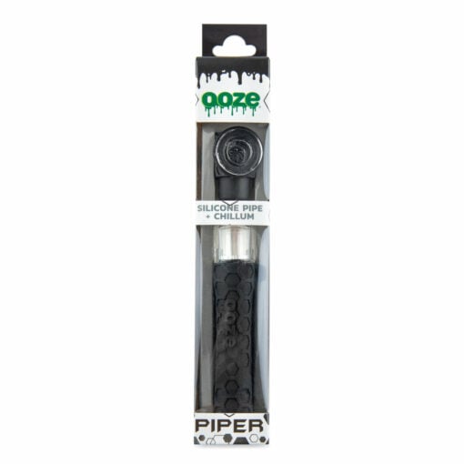 Ooze Piper 2-in-1 Silicone & Glass Hand Pipe and Chillum in assorted vibrant colors, showcasing its sleek design and functional versatility, perfect for cannabis enthusiasts who appreciate style and convenience. Available exclusively at Cannabox.