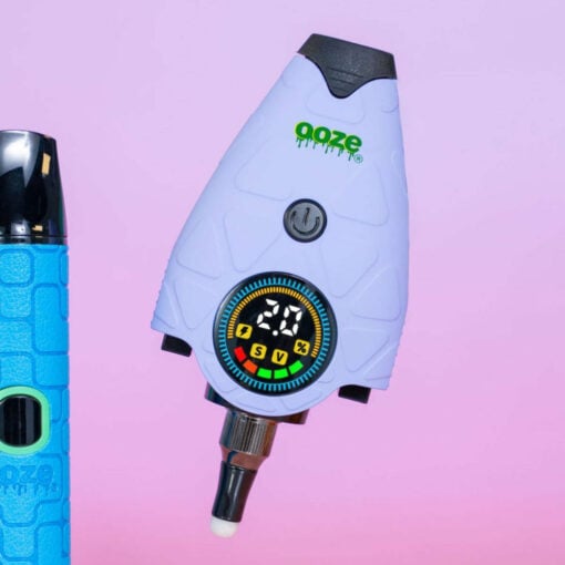 Ooze Hover 650 mAh Concentrate Vaporizer from Cannabox, featuring a sleek and compact design for effortless portability, adjustable voltage settings for customizable dabbing experiences, and a modern aesthetic that enhances any cannabis culture lifestyle.