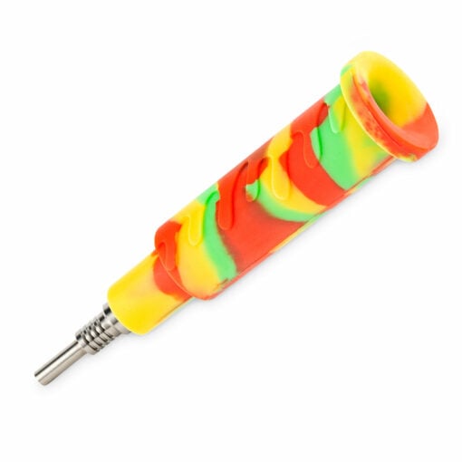Ooze Cranium 4-in-1 Hybrid Silicone & Glass Water Pipe featuring a striking skull design, showcasing its multifunctional capabilities for enjoying flower and concentrates, perfect for cannabis enthusiasts seeking both style and versatility, available at Cannabox.