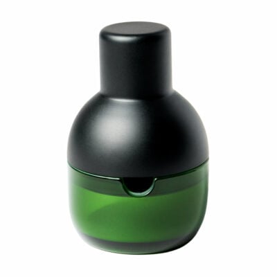 NWTN Home Beacon Lighter Ashtray featuring a sleek glass base with frosted interior and powder-coated metal lid with silicone core, ideal for indoor and outdoor use. - Charcoal