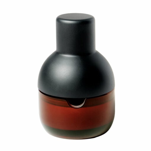 NWTN Home Beacon Lighter Ashtray featuring a sleek glass base with frosted interior and powder-coated metal lid with silicone core, ideal for indoor and outdoor use.