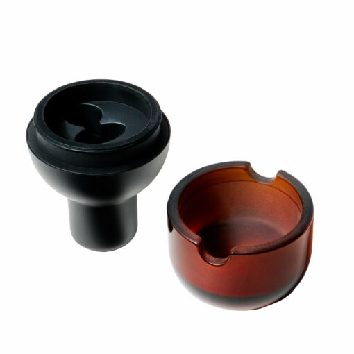 NWTN Home Beacon Lighter Ashtray featuring a sleek glass base with frosted interior and powder-coated metal lid with silicone core, ideal for indoor and outdoor use.