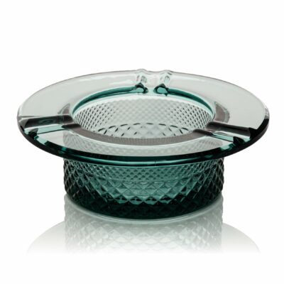 Twenties Collection Ashtray in teal by Jane West, featuring a sleek and modern design that combines classic aesthetics with practical functionality, perfect for enhancing the smoking experience. Ideal for everyday smokers, available at Cannabox. - Teal