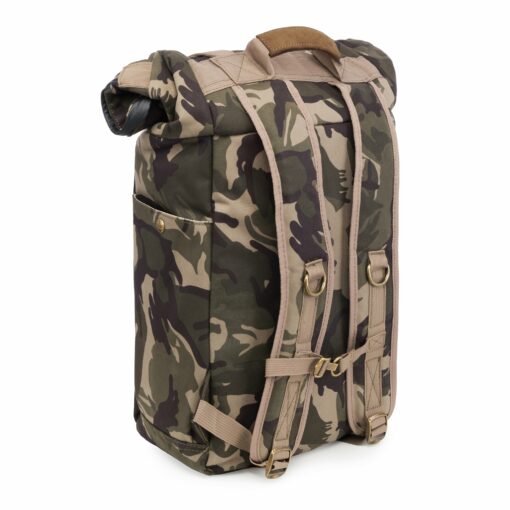 The Drifter rolltop backpack featuring a sleek design, smell-proof technology, and water-resistant materials, ideal for everyday smokers on the go.