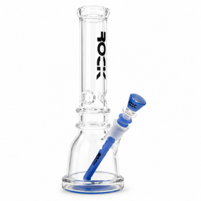 The Rock Glass 12" Aether Beaker Bong, elegantly designed with premium borosilicate glass, showcases a sleek and modern aesthetic. Its sturdy beaker base ensures stability while providing smooth, flavorful hits, making it an essential addition for everyday smokers. Perfectly crafted for both functionality and style, this bong is a standout piece for any collection, available exclusively at Cannabox. - Assorted Colors