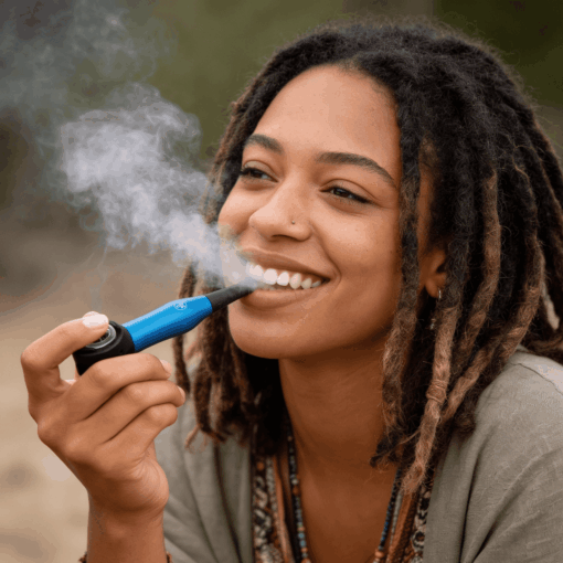 The Maze-X Pipe by Weedgets, a sleek and innovative waterless smoking device designed for everyday smokers, featuring a unique maze-like internal structure that cools and filters smoke for a smoother, cleaner hit. Ideal for enhancing your smoking experience with functional aesthetics, this pipe showcases a modern design perfect for any collection, available at Cannabox.
