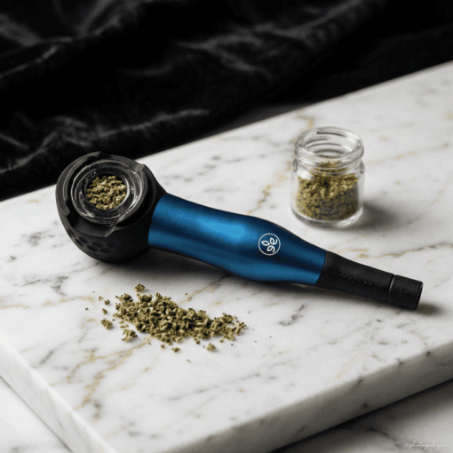 The Maze-X Pipe by Weedgets, a sleek and innovative waterless smoking device designed for everyday smokers, featuring a unique maze-like internal structure that cools and filters smoke for a smoother, cleaner hit. Ideal for enhancing your smoking experience with functional aesthetics, this pipe showcases a modern design perfect for any collection, available at Cannabox.