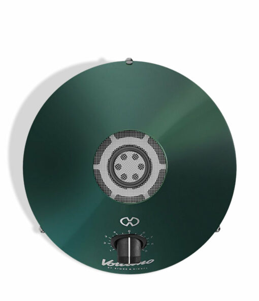 The Storz & Bickel Classic Volcano Vaporizer Evergreen Edition, featuring a sleek and modern design with a vibrant green finish, is showcased against a stylish backdrop. This premium vaporizer is designed for both dry herbs and concentrates, highlighting its versatility and functional aesthetics, perfect for everyday smokers seeking an elevated vaping experience from Cannabox.