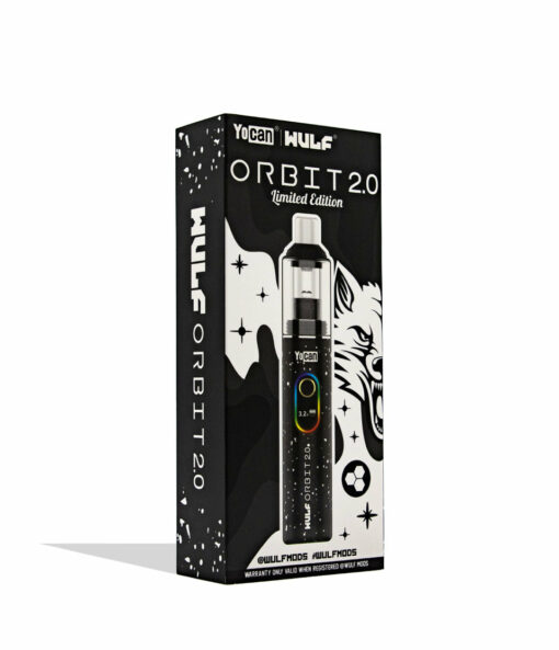 Wulf Mods Orbit 2.0 Concentrate Vaporizer showcasing its glass dome, ceramic mouthpiece, and vibrant color options, designed for optimal vaporization.