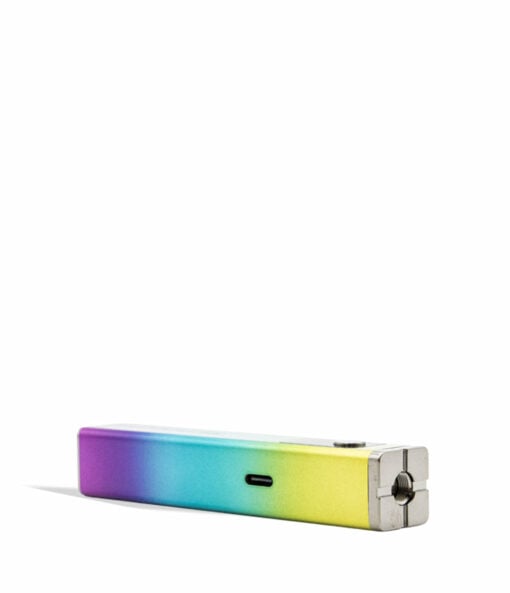 Wulf Mods Flat Plus 2.0 510 Thread Battery in sleek black design, showcasing its compact form and adjustable voltage settings, ideal for enhancing your vaping experience. This powerful 900mAh battery is a must-have for everyday smokers, available at Cannabox.