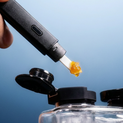 DaVinci Hot Knife electric dab tool with sleek design and intuitive controls, perfect for efficiently delivering concentrates.