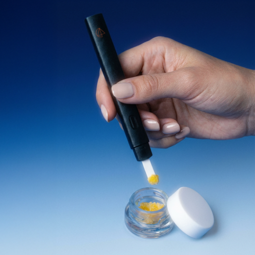 DaVinci Hot Knife electric dab tool with sleek design and intuitive controls, perfect for efficiently delivering concentrates.