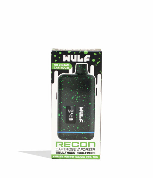 Wulf Mods Recon 510 Thread Battery showcasing its sleek design, LED display, and USB-C charging port, available in multiple colors.