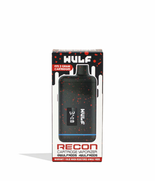 Wulf Mods Recon 510 Thread Battery showcasing its sleek design, LED display, and USB-C charging port, available in multiple colors.
