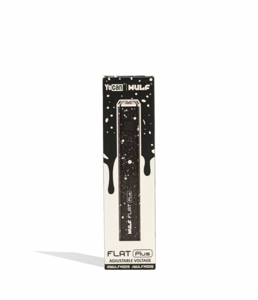 Wulf Mods Flat Plus 510 Thread Battery in vibrant colors showcasing its sleek design and USB-C charging port, ideal for everyday smokers.
