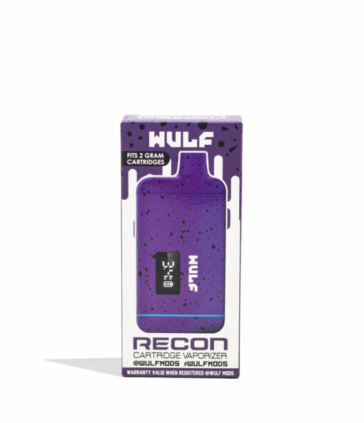 Wulf Mods Recon 510 Thread Battery showcasing its sleek design, LED display, and USB-C charging port, available in multiple colors.