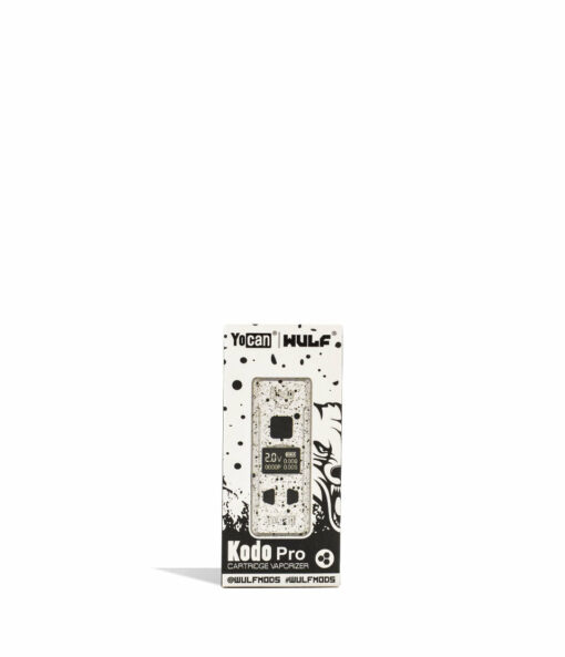 Wulf Mods KODO Pro 510 Thread Battery showcasing its sleek design, vivid OLED display, and adjustable voltage buttons, perfect for enhancing your vaping sessions.