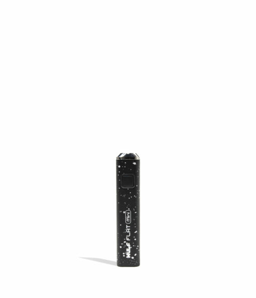 Wulf Mods Flat Mini 510 Thread Battery showcasing its sleek design, USB-C charging port, and vibrant LED indicators for temperature settings.