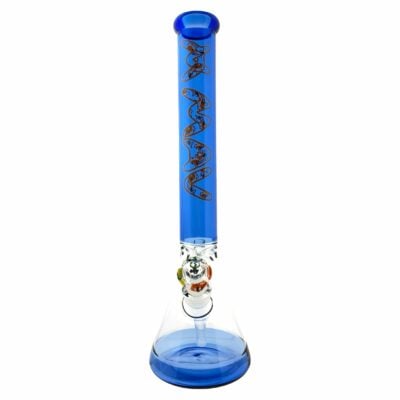 Ink Blue Koi 18" Full Color Beaker Bong x Empire Glassworks Fishbowl Bowl