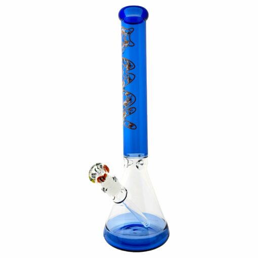 Ink Blue Koi 18" Full Color Beaker Bong x Empire Glassworks Fishbowl Bowl - Image 2