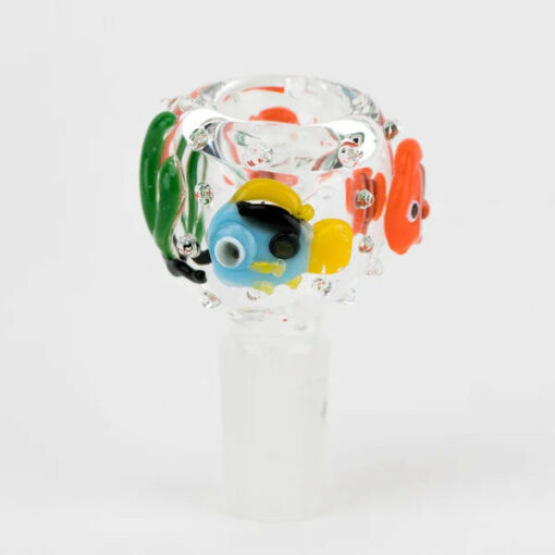 Ink Blue Koi 18" Full Color Beaker Bong x Empire Glassworks Fishbowl Bowl - Image 3