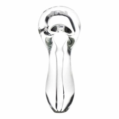 Pulsar THK 9mm Glass Spoon Pipe, 4 inches long, made of durable borosilicate glass with a sleek design and vibrant logo. - Default Title
