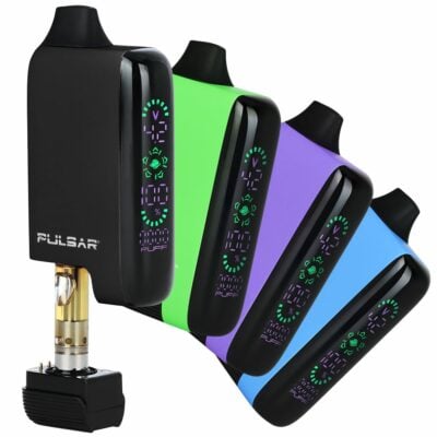 Pulsar 510 DL 5.0 Precision Voltage Control LCD Screen Vape Bar showcasing its sleek design and advanced features for everyday smokers.