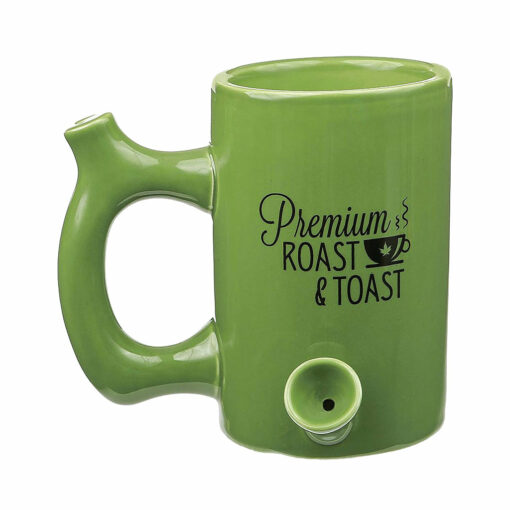 Premium Roast & Toast Pipe Mug featuring a sleek design and functional pipe integration for an enhanced smoking experience.