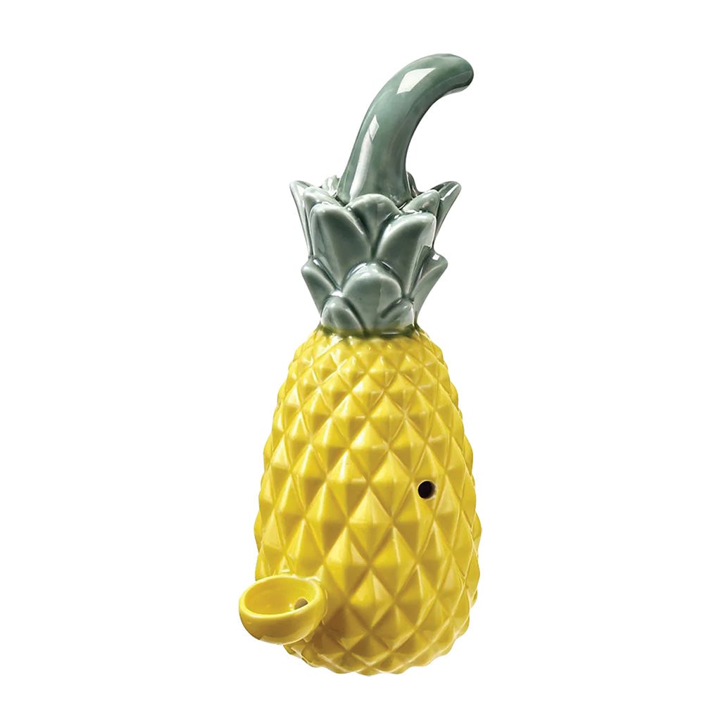 A vibrant pineapple-shaped smoking pipe made from high-quality materials, showcasing intricate details and a functional design for everyday use. - Pineapple