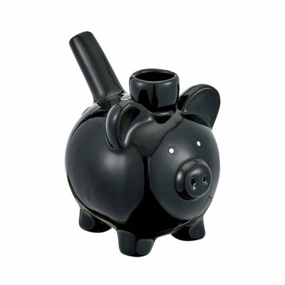 PIG PIPE BLACK - ROAST & TOAST featuring a sleek black design, crafted for optimal smoking experience with a comfortable grip. - Black