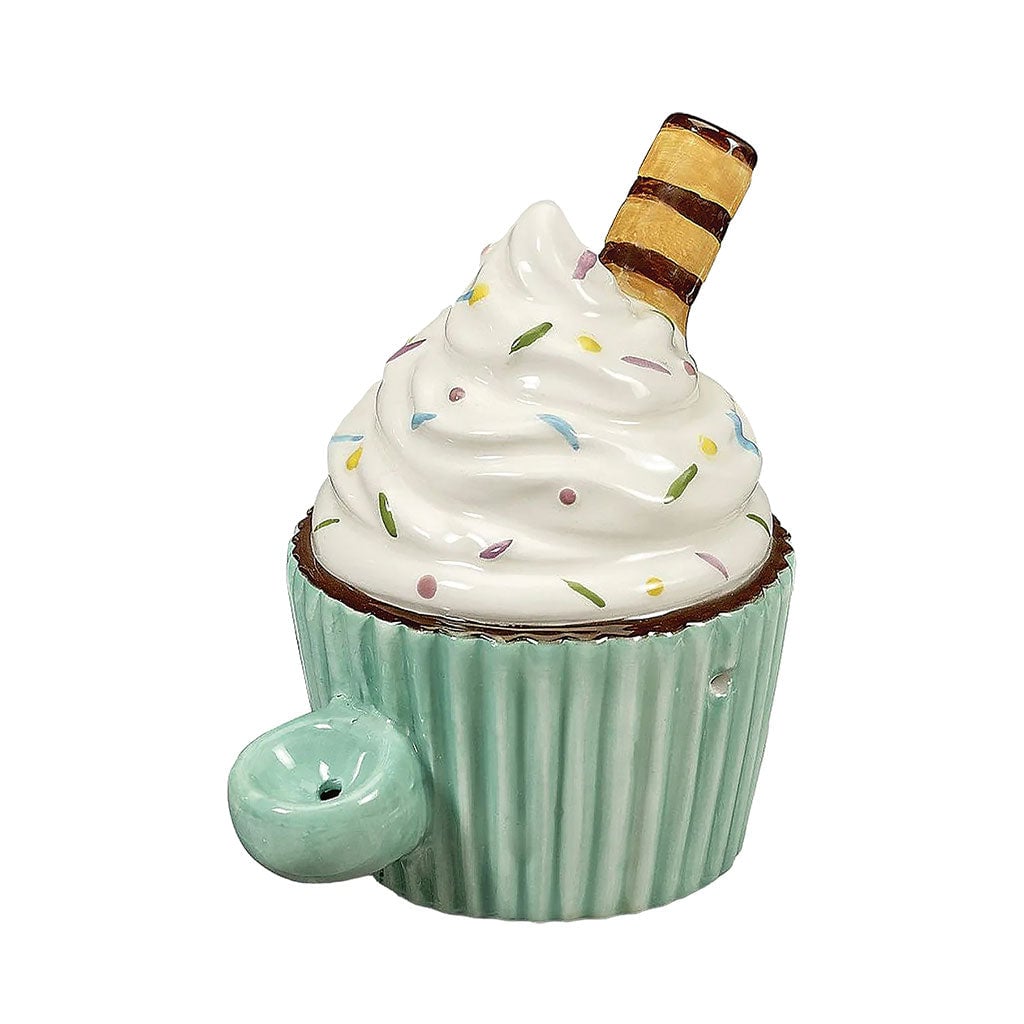 A beautifully crafted Cupcake Pipe by Fashioncraft, showcasing intricate details and vibrant colors, designed for everyday smoking enjoyment. - Cupcake