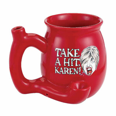 TAKE A HIT KAREN! Red Chubby Premium Roast & Toast Pipe showcasing vibrant red color and sleek design, perfect for everyday smoking. - Red