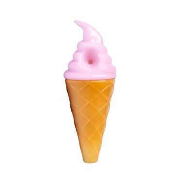 A whimsical Ice Cream Hand Pipe from BigFun!, featuring a delightful cone-inspired design that combines playful aesthetics with functional smoking utility, perfect for everyday smokers and collectors alike, available at Cannabox. - Mint