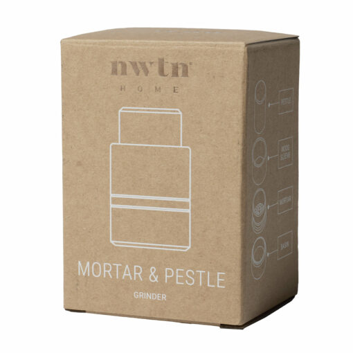 NWTN Home Mortar & Pestle Grinder showcasing a sleek design with a smooth finish, ideal for grinding herbs and spices efficiently.