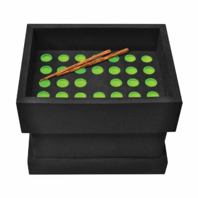 RAW Buddies Bump Box collection showcasing various sizes and wooden packing tools, designed for efficient and stylish rolling. - 98 Special