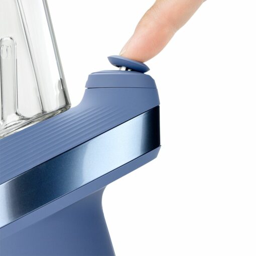 Puffco New Peak Smart eRig in Sapphire color showcasing its sleek design and advanced features for an enhanced smoking experience.