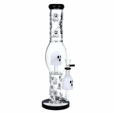 Pulsar Glow In the Dark "Ghosty" Glass Water Pipe