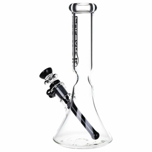 Pulsar Flared Beaker Glass Water Pipe with Ice Restriction, showcasing its flared base, borosilicate glass, and diffuser downstem.