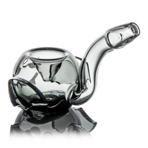 MJ Arsenal Bud-Sucker Pipe featuring a vibrant bat design with a glow-in-the-dark face, made of 100% borosilicate glass, perfect for Halloween.